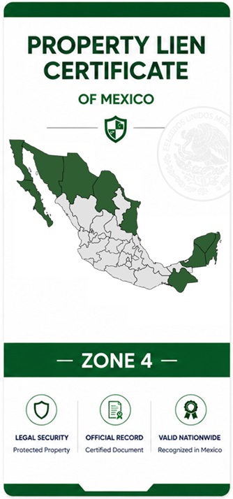 Property Lien Certificate Zone 4 Mexico